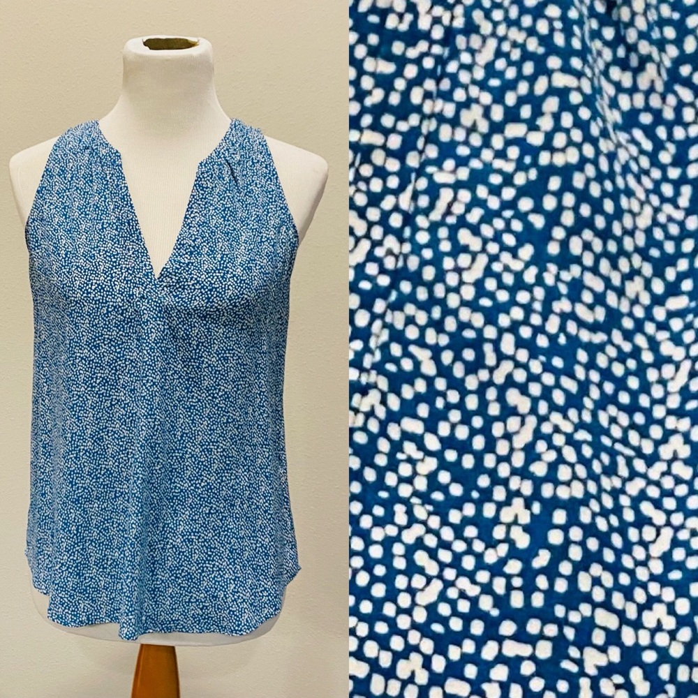 Joie blue and white sleeveless blouse - size XS